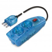 MULTI-OUTLET SOCKET TRANS. TURQUOISE SCAME 165.20421.T
