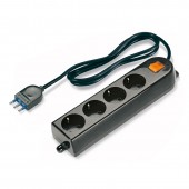 MULTI SOCKET 4 UNEL + LUMINOUS SWITCH SCAME 160.242/C-N