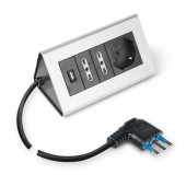 MULTISOCKET FOR DESK- BLACK SCAME 160.5016