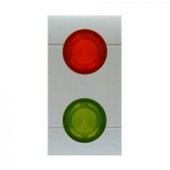 PILOT LIGHT INDIC.RED-GREEN GLASS GREY SCAME 101.6542.G
