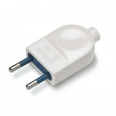 PLUG 2P 10A WHITE 