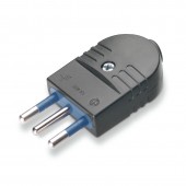 PLUG 2P+E 10A BLACK 