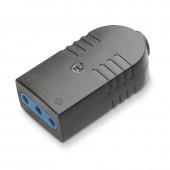 SOCKET 2P + E 10A BLACK 