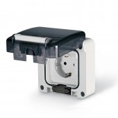 SOCKET 2P+E 16A 250V GERMAN STANDARD SCAME 137.4412