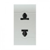 SOCKET EURO-AMER.ST. 2P 10A WHITE SCAME 101.6423.B