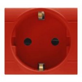 SOCKET GERMAN ST. 2P+E 16A RED SCAME 101.6412.R