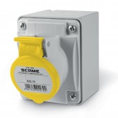 SOCKET OUTLET 2P+E IP44 16A 4h 100-130V SCAME 522.1650