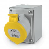 SOCKET OUTLET 2P+E IP44 32A 4h 100-130V SCAME 522.3250