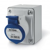 SOCKET OUTLET 3P+E IP44 16A 9h 200-250V SCAME 522.1654