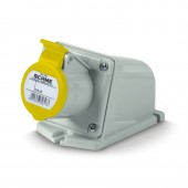 SURF. MTG. SOCKET 2P+E 16A 4H 110V IP44 SCAME 514.1650